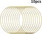 10pcs 6 Inch Gold Metal Rings for Crafts Dream Catcher Ring, Metal Hoops for Dream Catcher and Crafts Centerpiece Table Decorations